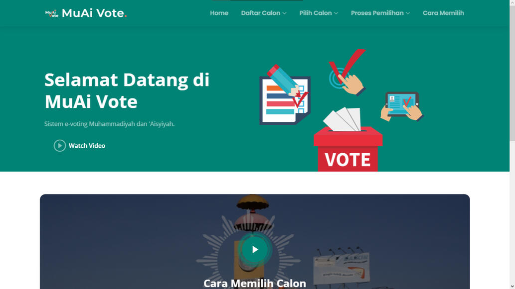 Muai Vote - Muhammadiyah &amp; &#39;Aisyiyah e-voting (hosting suspended)